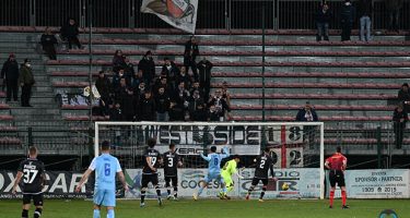 Il gol di Alessandro Corti in Giana Pro Vercelli 1-1